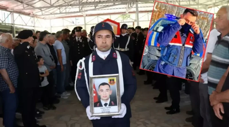 Samsun'da boğulan Astsubay Hakan Fidan defnedildi