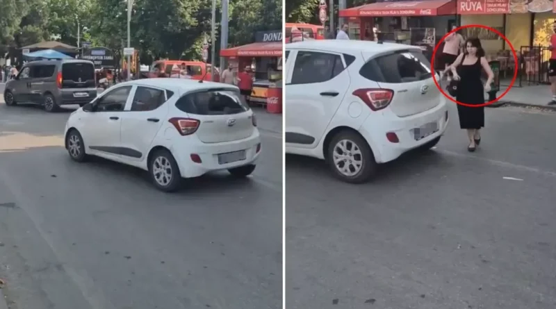 Aracını yol ortasına park etti, savunması dikkat çekti