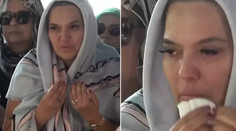 Demet Akalın kuzenini son yolculuğuna uğurladı