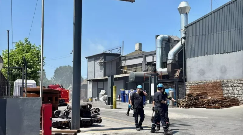 Kocaeli'deki Çelik Döküm Fabrikasında Yangın
