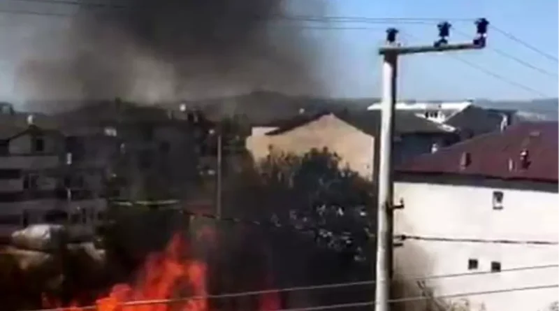 Kocaeli Kartepe'de Otluk Alanda Yangın: Evler Tehlike Altında